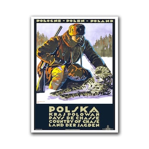 Polnische Reise Poster Polen Jagd Dekor Reise Kunst Retro Print (H82)