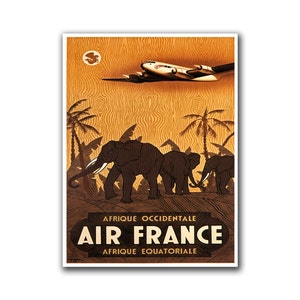 African Wall Decor Travel Poster Africa Safari Art Retro Print (H207)