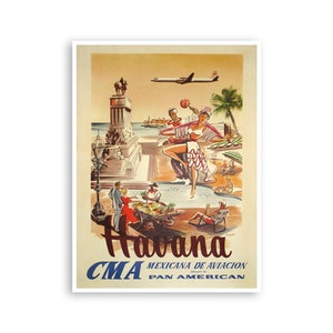 Havana Cuba Poster Home Decor Dancing Wall Art Print (H1037)