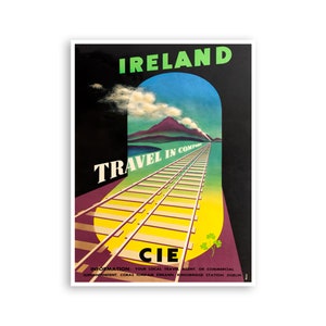 Ireland Travel Poster Irish Art CIE Railroad Print (H1303)a