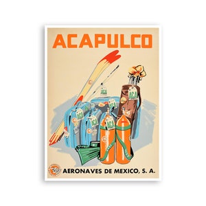 Acapulco Mexiko Kunst Reise Poster Home Dekor Wand Druck (H1194)