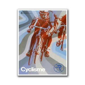 Póster de bicicleta retro, decoración de bicicletas vintage, póster de ciclismo, impresión de carreras (H309)