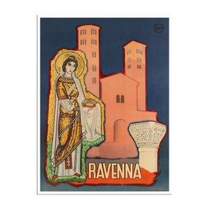Ravenna Art Italy Travel Poster Italian Print Vintage Italy Sign (H1620)