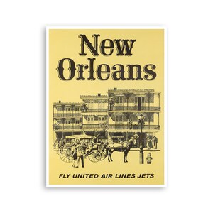 Póster de viaje de Luisiana con arte de Nueva Orleans (H1292)a