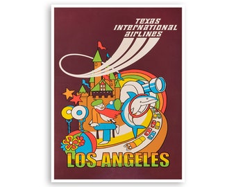 Los Angeles Poster California Travel Art Retro Decor Print (H817)