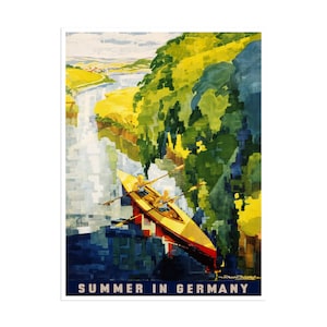Germany Travel Poster German Art Kayak Print (H612)a