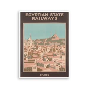 Cairo Art Egypt Travel Poster Egyptian Print (H937)a