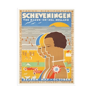Affiche de voyage de La Haye Hollande Pays-Bas impression déco rétro art (H548)