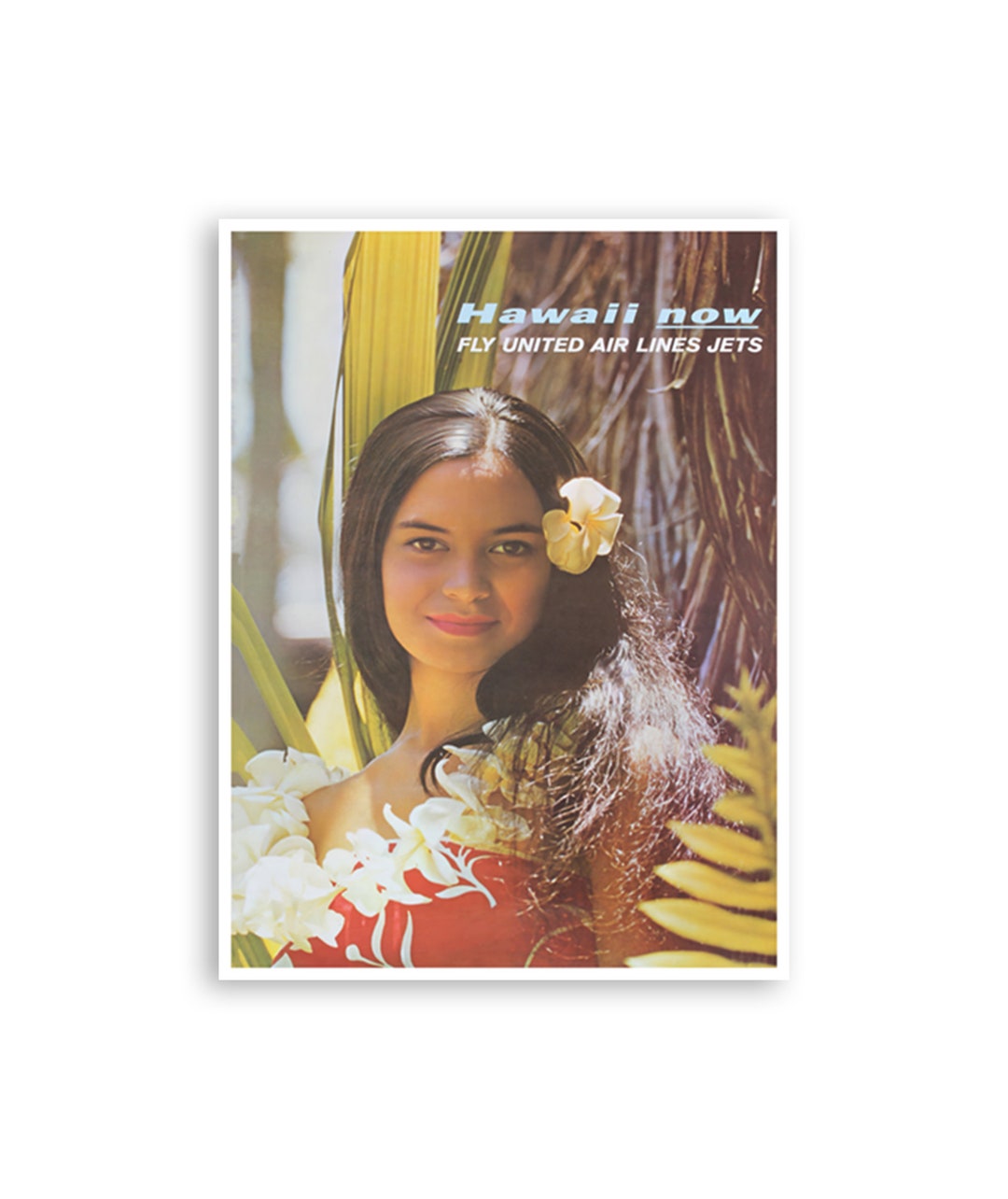 Vintage Hawaii Art Hawaiian Travel Poster Retro Pin up Girl Print H1259