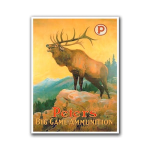 Mancave Dekor Jagd Kunst Angeln Poster Vintage Druck (H3)