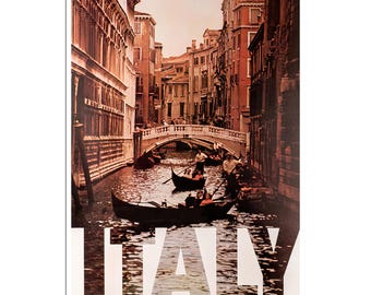 Venice Print Italy Travel Poster Italian Art (H1747)