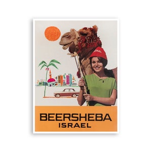 Israel Wall Art Beersheba Travel Poster Retro Vintage Print (H1053)
