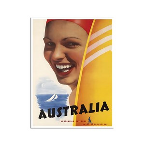Australia Surfing Art Travel Poster Australian Beach Print Gift (H1457)