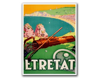 Etretat Travel Poster French Sports Art France Print (H38)a