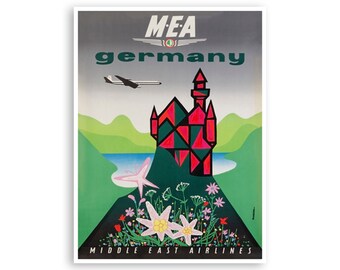 Germany Wall Art German Travel Poster Sports Retro Decor Vintage Print (H997)