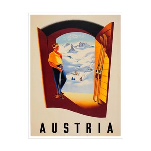 Austria Ski Poster Sports Art Vintage Print (H573)a