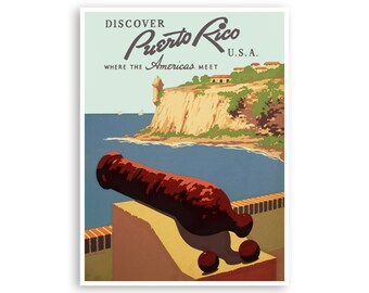 Puerto Rico Art WPA Reiseplakat Puertorican-Druck (H1276)a
