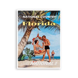 Florida Travel Poster Retro Florida Wall Art Print (H964)