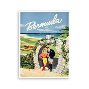 Bermuda Travel Poster Art Home Decor Vintage Print (H884)