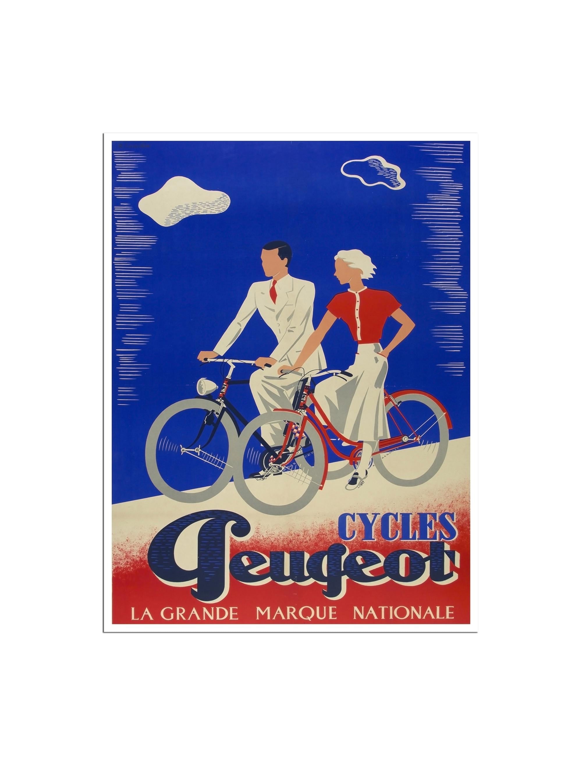 Affiche Cycles Peugeot Grand Prix De Paris 1907 - Mich - Plastifiée
