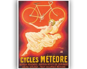 Retro Bicycle Decor French Cycling Poster Road Bike Art Vintage Print (H477)