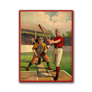 Retro Baseball Art Wall Poster Print Sports Art Decor (H73)