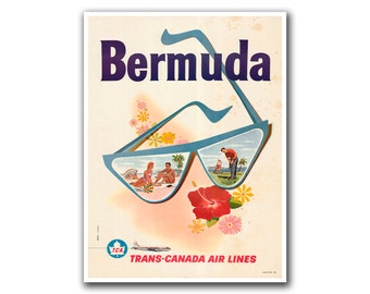 Bermuda Art Print TCA Travel Poster (H255)a