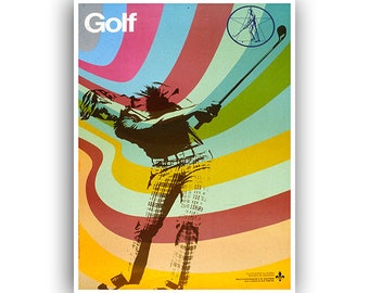 Retro Art Golf Poster Print Sports Decor (H305)