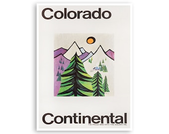 Colorado Ski Poster Travel Art Retro Decor Print (H1052)