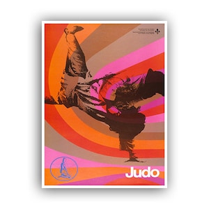 Judo Poster Vintage Martial Arts Print Sport Home Decor (H333)