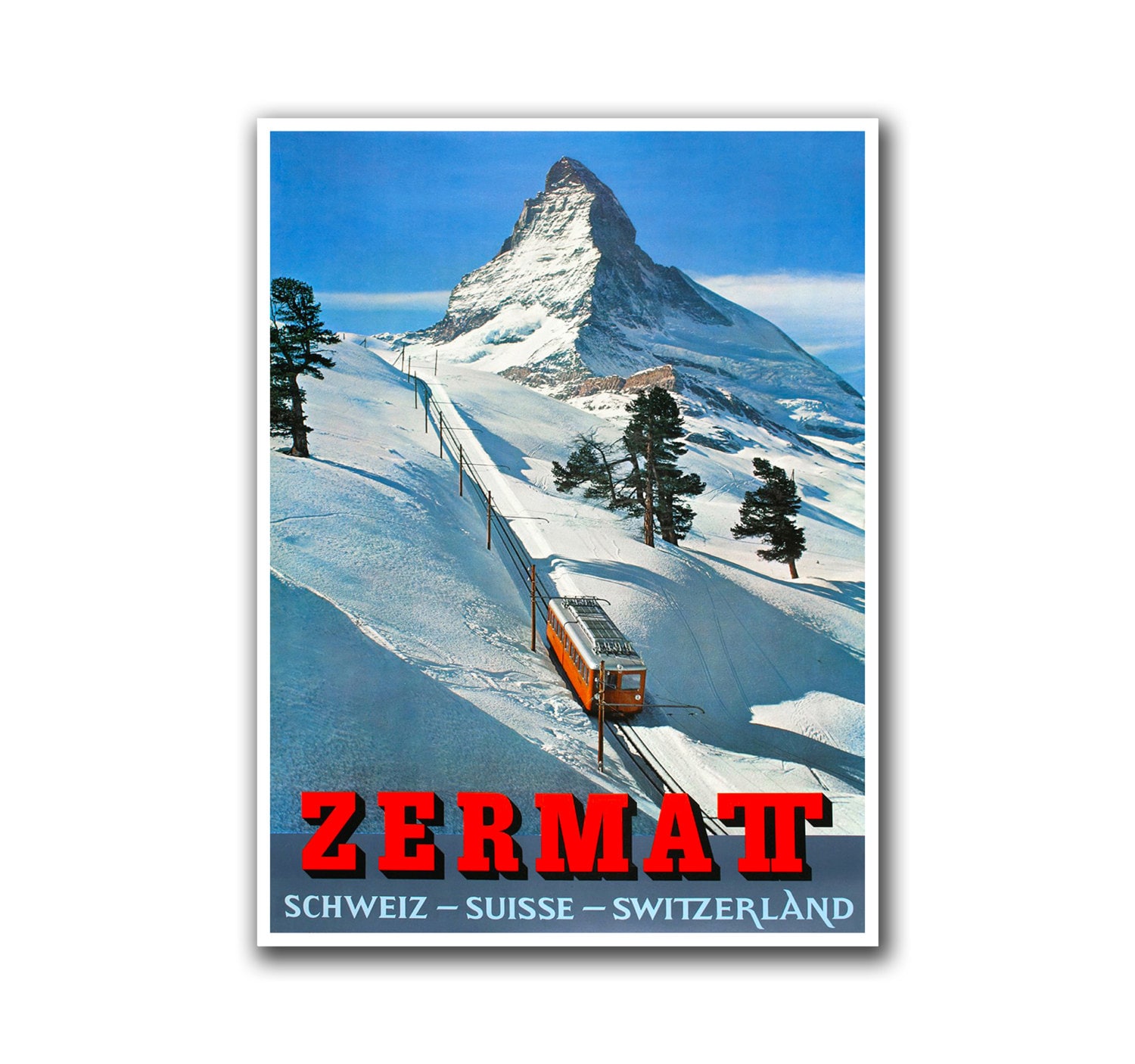 Retro Travel Poster Suiza Sports Home Decor Etsy España