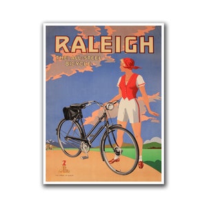 Cycling Poster Bike Art Bicycling Decor Raleigh Print (H43)a