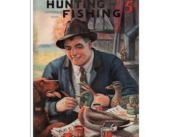 Duck Hunting Poster Decoy Birding Art Vintage Hunter Gift Print (H1642)