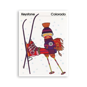 Colorado Ski Poster Skiing Decor Sports Retro Art Vintage Print (H853)