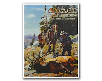 Hunting Wall Art Travel Poster Decor Retro Print (H55)