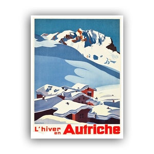 Austria Art Travel Decor Venice Austrian Ski Poster Wall Art Print (H437)