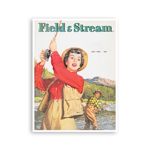 Vintage Fishing Art Mancave Decor Hunting Poster Vintage Print (H1063)