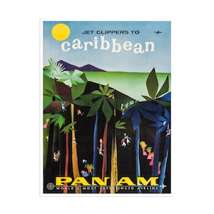Caribbean Art Travel Poster Home Decor Dancing Wall Print (H711)