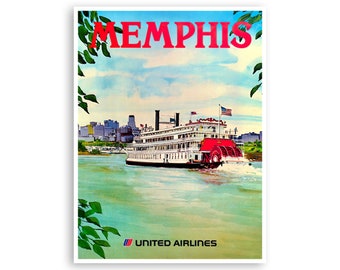 Memphis Kunstdruck Vintage Tennessee Poster Reise Themen Dekor (H1347)