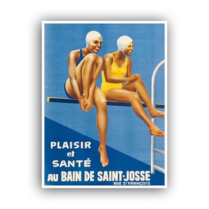 Belgium Travel Poster Retro Swimming Art Swimming Decor Print (H431)