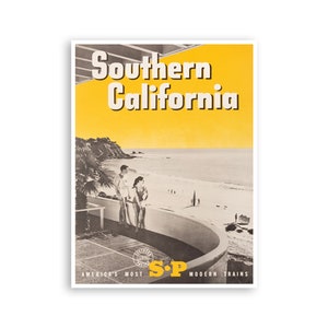 Southern California Art Southern Pacific Travel Poster Retro Print (H829)a