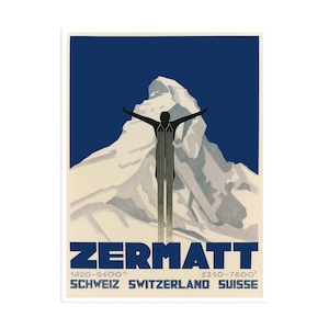 Zermatt Art Retro Travel Poster Switzerland Sports Home Decor Vintage Print (H790)