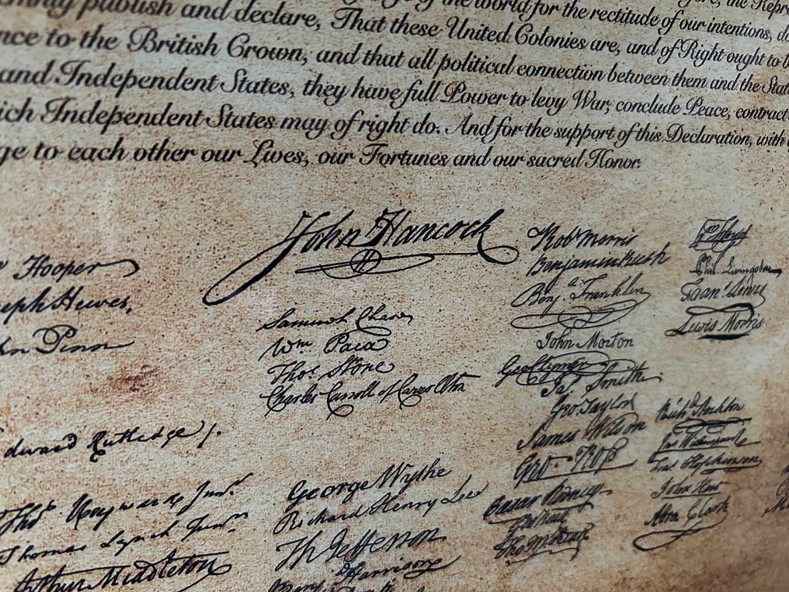 Acrylic Declaration of Independence Wall Sign, Gift for Dad, Patriotic ...