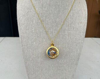 Sonne, Mond und Sterne Schattenbox Curio Halskette