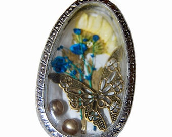 Schmetterlingswiese Schattenbox Curio Halskette