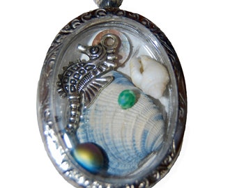 Seepferdchen Love Shadow Box Curio Halskette