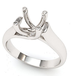 4.5mm Princess Trellis Cathedral Ring Mounting 14k Solid gold