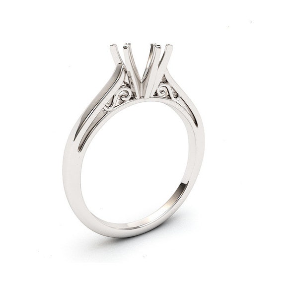 Petite Cathedral Scroll Ring Mounting