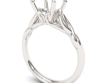 Infinity Arch Cathedral Ring Setting for 8mm round Gemstone 14k gold