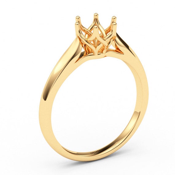 Six prong cathedral setting best sale
